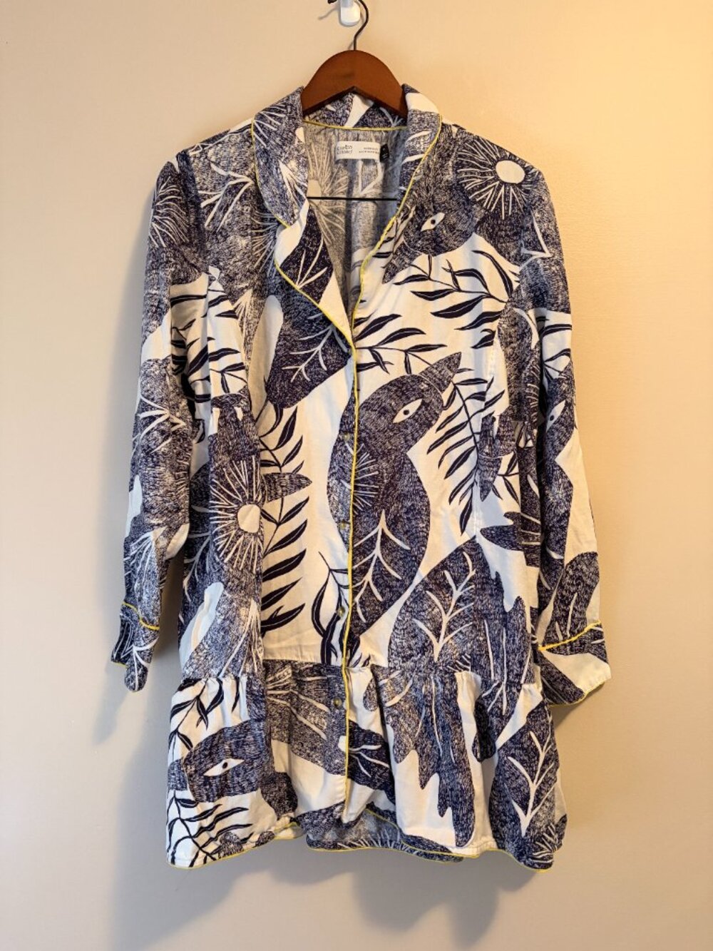 Anthropologie Camille Cabanes Botanical Sleep Dress Medium M